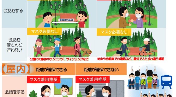 【子ども子育て】屋外におけるマスク着用の非推奨について