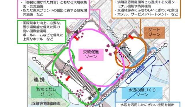 築地市場跡地再開発、事業者募集要項公表！地下鉄含めた交通結節点や大規模集客施設としての活用