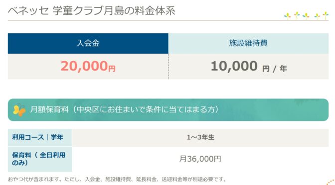 【学童】中央区令和5年度学童クラブの利用申込が開始！今年度からベネッセ学童クラブ月島が追加